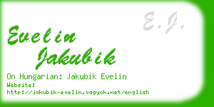 evelin jakubik business card